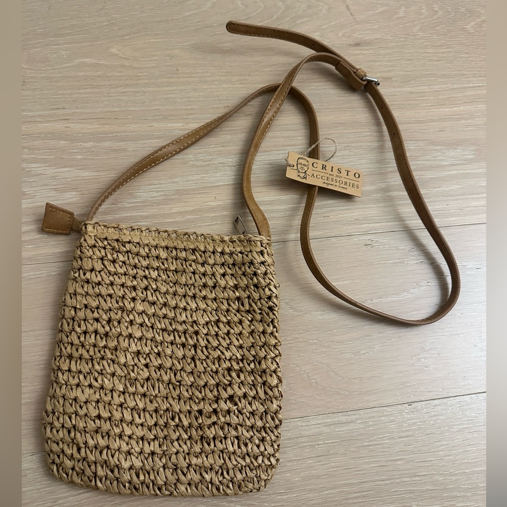 NWT CRISTO STRAW BAG